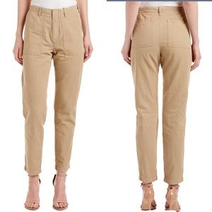 maje | natural palmier beige linen khaki pants relaxed fit m